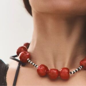 ZARA CHERRY BEAD NECKLACE 🍒